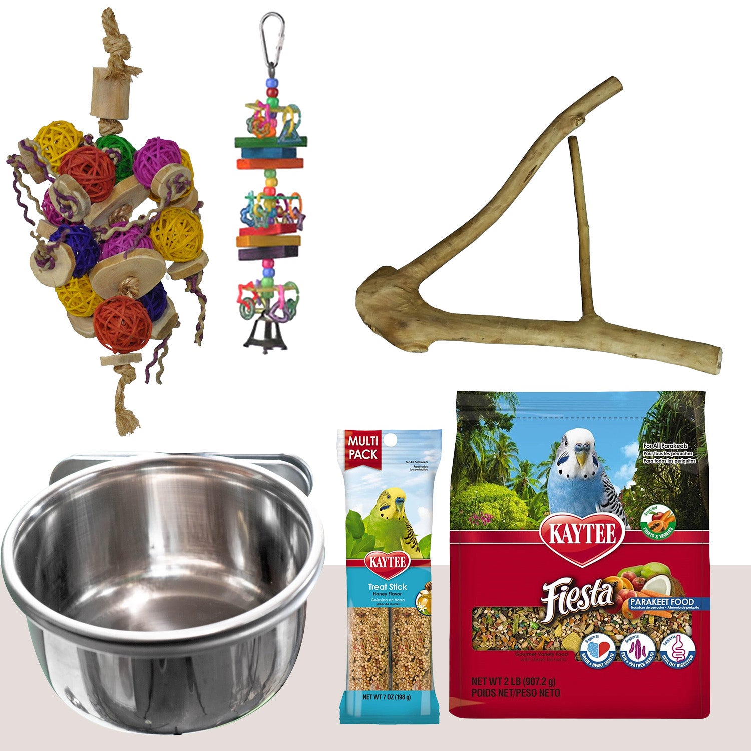 Parakeet Food & Supplies Set